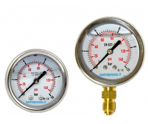 Stainless steel back and low mounting, Manometers, Pumps spare parts and accessories